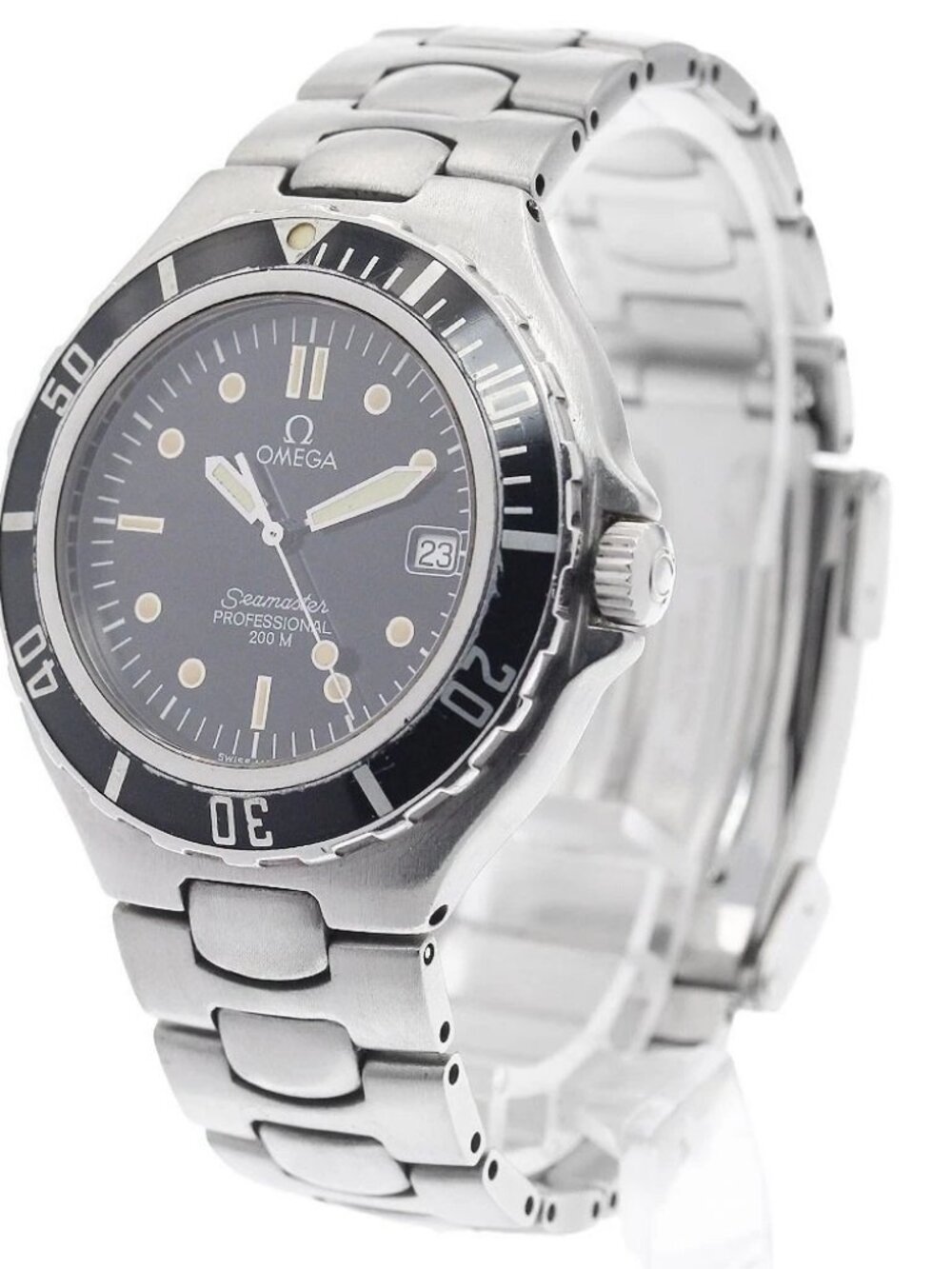 OMEGA Seamaster200m Date black Dial Quartz Men's Watch_959470